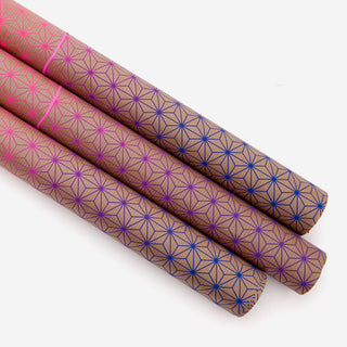 Asanoha Pink-Blue Wrapping Paper