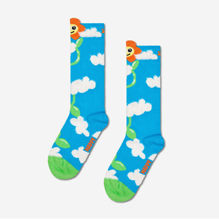 Kids Growing Flower Knee High Socken