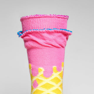 Kids Ice Cream Socken - Yellow