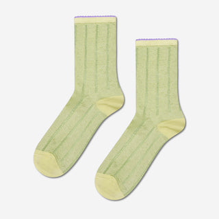Lily Short Crew Socken - Light Green