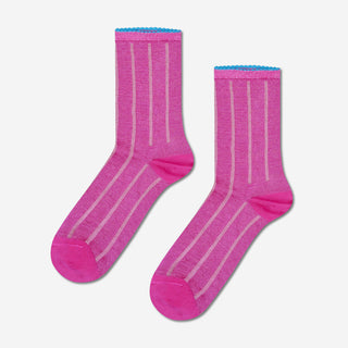 Lily Short Crew Socken - Pink