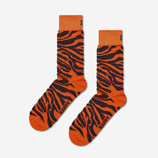 Fluffy Zebra Socken - Orange