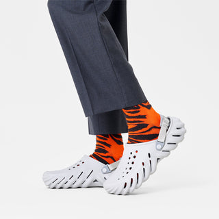 Fluffy Zebra Socken - Orange