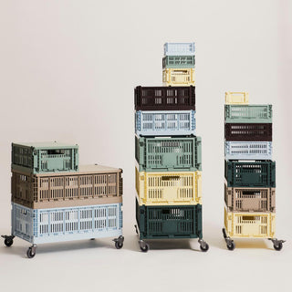 Colour Crate Lid Medium Square Charcoal