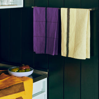 Linear Tea Towel Purple