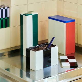 Tin Container Slim Blue & Off-White