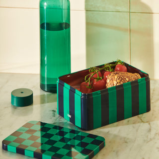 Tin Container Slim Blue & Off-White