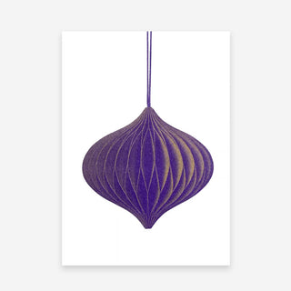 Baumschmuck Lila Weihnachts-Postkarte