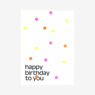 Happy Birthday Dots Riso-Postkarte