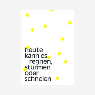 Heute kann es regnen Riso-Postkarte