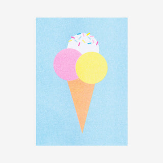 Streusel-Eis Riso-Postkarte