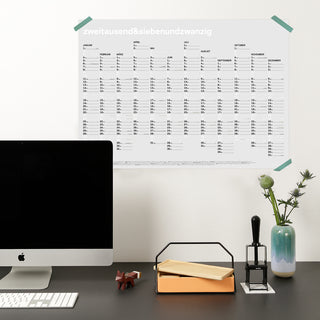 zweitausend&siebenundzwanzig - A1 Wandkalender 2027 - Weiss