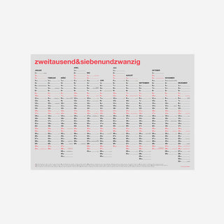zweitausend&siebenundzwanzig - A2 Wandkalender 2027