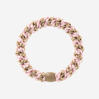 KKNEKKI Haargummi - Light Pink Beige Glitter Stripe