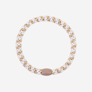 KKNEKKI Haargummi Slim - White Beige Glitter