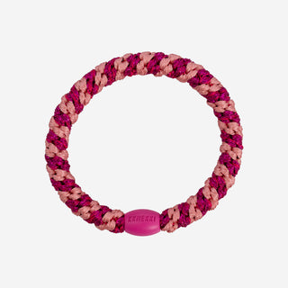 KKNEKKI Haargummi - Stripe Faded Rose Electric Pink