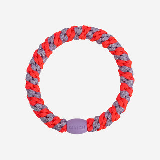 KKNEKKI Haargummi - Stripe Lilac Neon Pink
