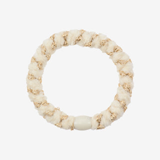 KKNEKKI Haargummi Velvet - Stripe Ivory
