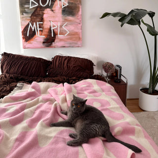 Klekks No. 11 Amore Pink Wolldecke