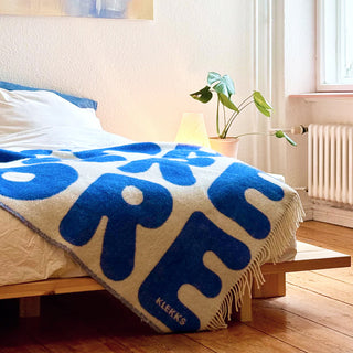 Klekks Amore Blue Wolldecke