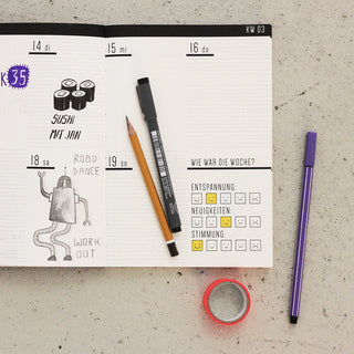 Kalender 2026 - illustrierter Wochenkalender