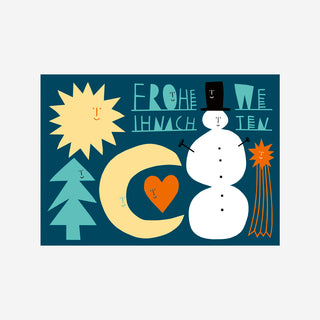 Weihnachtspostkarte Frohe Weihnachten