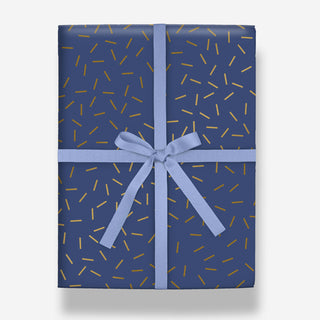 Geschenkpapier Confetti Dark Blue Rolle