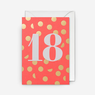 18 Golden Confetti Grußkarte