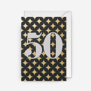 50 Metallic Pattern Grußkarte
