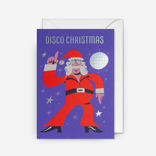 Disco Christmas Grußkarte