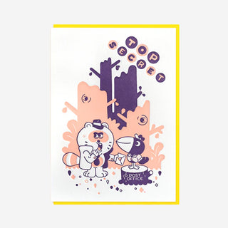 Top Secret Letterpress-Grußkarte