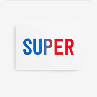 SUPER Letterpress Karte / Mini-Print