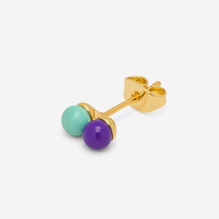 Double Color Ball Earring