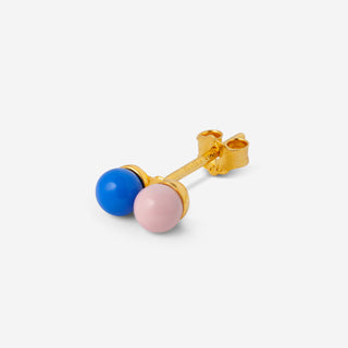 Double Color Ball Earring