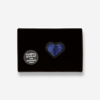 Brosche Heart Blue