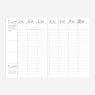 25|26 Diary A6 Gradient Green