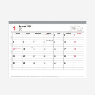 2026 Notebook Calendar M Orange