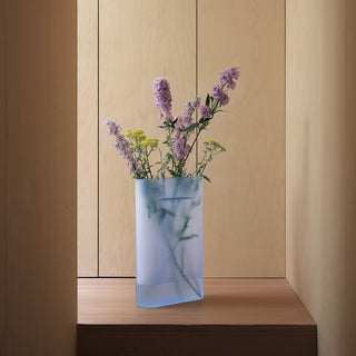 Ridge Vase Frosted Glass