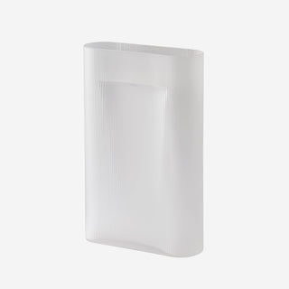 Ridge Vase Frosted Glass