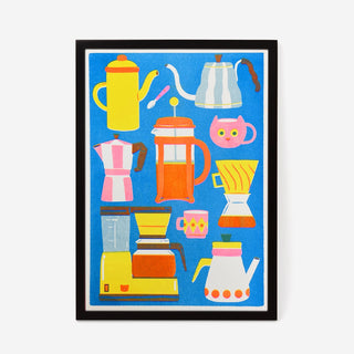 Coffee Pot Risografie Druck