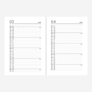 Taschenkalender 2026 - Ebony Black