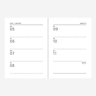 Taschenkalender 2026 - Ebony Black