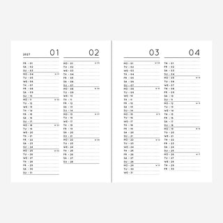 Taschenkalender 2026 - Ebony Black