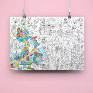 Riesenposter zum Ausmalen Kawaii