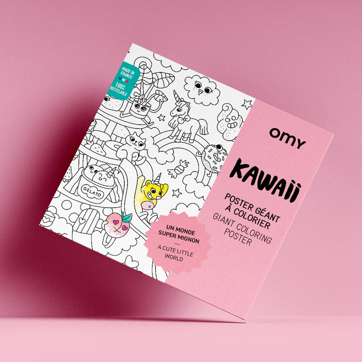 Riesenposter zum Ausmalen Kawaii