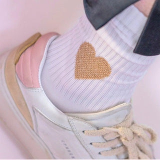 Icon Glitter Love Gold Socken