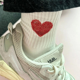 Icon Glitter Love Red Socken