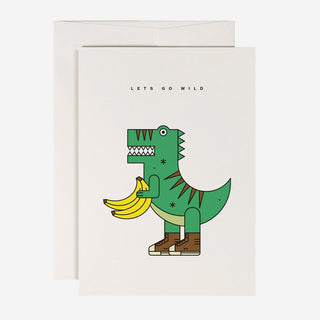 Let's Go Wild Dino Grußkarte
