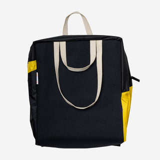 The New Stash Bag L Black & Sunflower