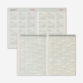 2026 Monthly Diary Passport Size TRAVELER'S Notebook